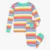 Hatley Rainbow Stripes Organic Cotton Pajama Set