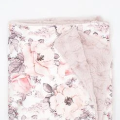 Sugar + Maple Wallpaper Floral Minky Blanket - Non-Personalized