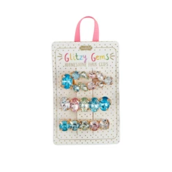 Mudpie Blue Glitzy Hair Clips