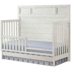 Westwood Design Foundry Flat-Top Convertible Crib -Baby Go Round Store white dove flat conv toddler bed silo1 e908a65f 5429 43a5 9843 bdaa1340114a