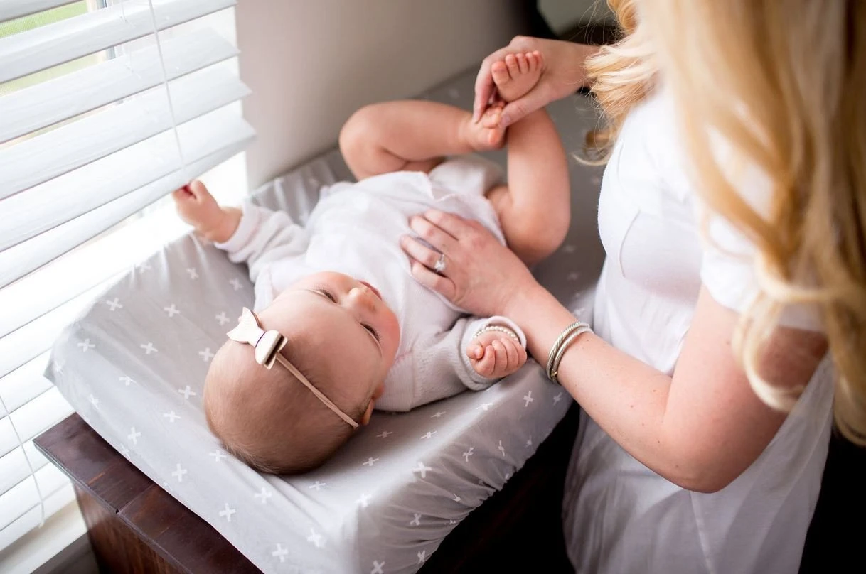 Copper Pearl Diaper Changing Pad Cover - Slate 6 Copper Pearl Diaper Changing Pad Cover - Slate - Image 6